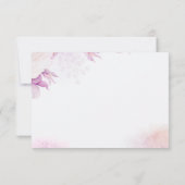 Carte de réponse de mariage florale boho moderne r (Dos)