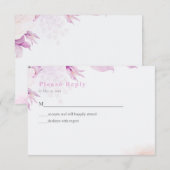 Carte de réponse de mariage florale boho moderne r (Devant / Derrière)