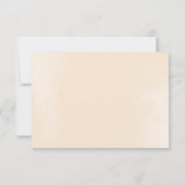 Carte de réponse de mariage florale couleur pêche (Dos)