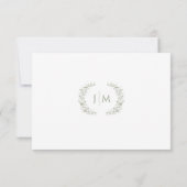 Carte de réponse de mariage florale d'eucalyptus à (Dos)
