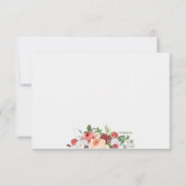 Carte de réponse de mariage florale Vintage Garden (Dos)