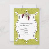 Carte de réponse de mariage | Floraux aquarelles f (Dos)