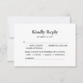 Carte de réponse de mariage Forest Fun (Devant)