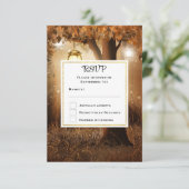 Carte de réponse de mariage Forêt Magique avec Lum (Debout devant)