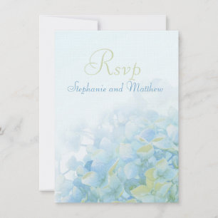Carte de réponse de mariage formel floral Hortensi