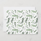 Carte de réponse de mariage géométrique dorée avec (Dos)