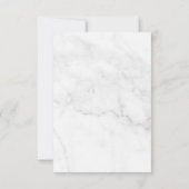 Carte de réponse de mariage géométrique en marbre  (Dos)