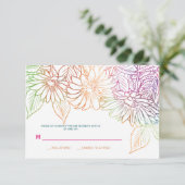 Carte de réponse de mariage Gerbera (Debout devant)
