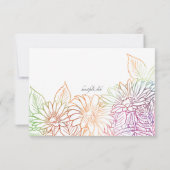 Carte de réponse de mariage Gerbera (Dos)