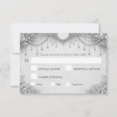 Carte de réponse de mariage gothique élégant (Devant)