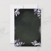 Carte de réponse de mariage gothique florale lavan (Dos)