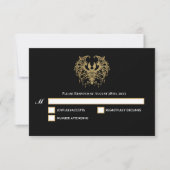 Carte de réponse de mariage gothique Halloween noi (Devant)