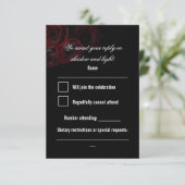 Carte de réponse de mariage gothique | Romantique (Debout devant)