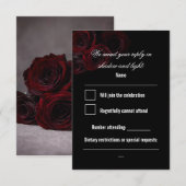 Carte de réponse de mariage gothique | Romantique (Devant / Derrière)