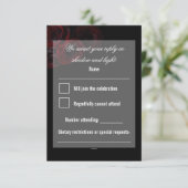 Carte de réponse de mariage gothique | Romantique (Debout devant)
