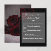 Carte de réponse de mariage gothique | Romantique (Devant / Derrière)