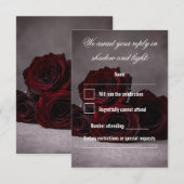 Carte de réponse de mariage gothique | Romantique (Devant / Derrière)
