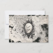 Carte de réponse de mariage gothique rustique (Dos)