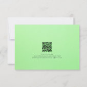 Carte de réponse de mariage Green Seal (Dos)