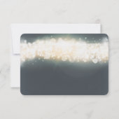 Carte de réponse de mariage Grey Sparkle Light Bla (Dos)