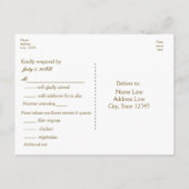 Carte de réponse de mariage Grey Sparkle Light Bla (Dos)