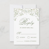 Carte de réponse de mariage Gypsophile (Devant)