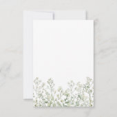 Carte de réponse de mariage Gypsophile (Dos)