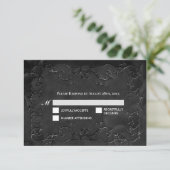 Carte de réponse de mariage Halloween gothique som (Debout devant)