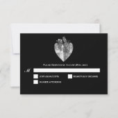 Carte de réponse de mariage Halloween gothique som (Devant)