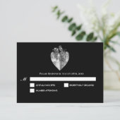 Carte de réponse de mariage Halloween gothique som (Debout devant)