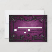 Carte de réponse de mariage Halloween gothique vio (Devant)