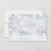 Carte de réponse de mariage hivernal avec monogram (Dos)