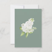 Carte de réponse de mariage Hydrangea blanche Saug (Dos)