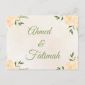 Carte de réponse de mariage islamique | Invitation (Devant)