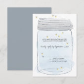 Carte de réponse de mariage Jar & Fireflies (Devant / Derrière)