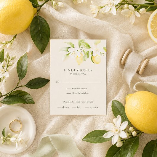 Carte de réponse de mariage Jardin de fleurs d'ivr