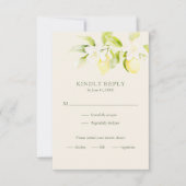 Carte de réponse de mariage Jardin de fleurs d'ivr (Devant)