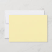 Carte de réponse de mariage jaune beurre moderne f (Dos)