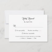 Carte de réponse de mariage jaune et violet pour c (Dos)