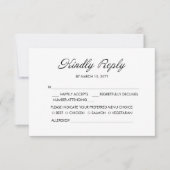 Carte de réponse de mariage Joyeux et Enjoué (Devant)