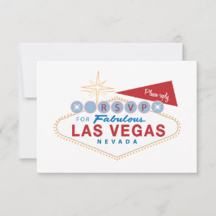 Carte de réponse de mariage Las Vegas RSVP  