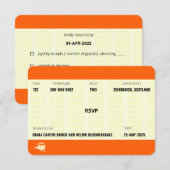 Carte de réponse de mariage LGBTQ+ inspirée du bil (Devant / Derrière)