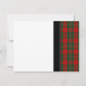 Carte de réponse de mariage MacGregor Tartan (Dos)