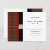 Carte de réponse de mariage MacGregor Tartan (Devant / Derrière)