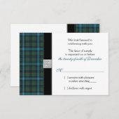 Carte de réponse de mariage MacRae Ancien Tartan d (Devant / Derrière)