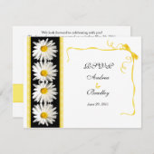 Carte de réponse de mariage Marguerite de Shasta (Devant / Derrière)