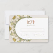 Carte de réponse de mariage Marguerite Insert Art (Devant)