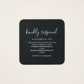 Carte de réponse de mariage miniature avec QR Code (Devant)