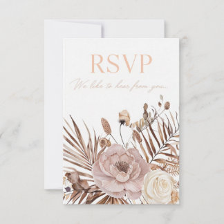 Carte de réponse de mariage minimale carte de répo