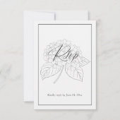 Carte de réponse de mariage minimaliste aux hydran (Devant)
